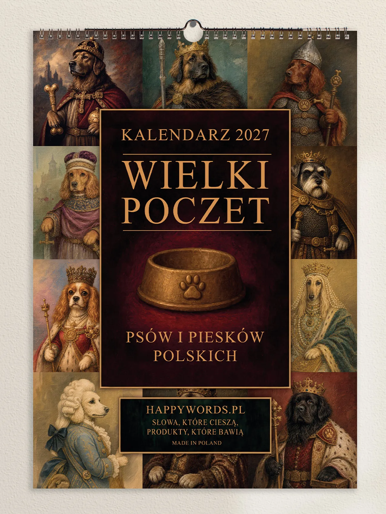 Kalendarz ścienny POCZET PSÓW I PIESKÓW POLSKICH 2027