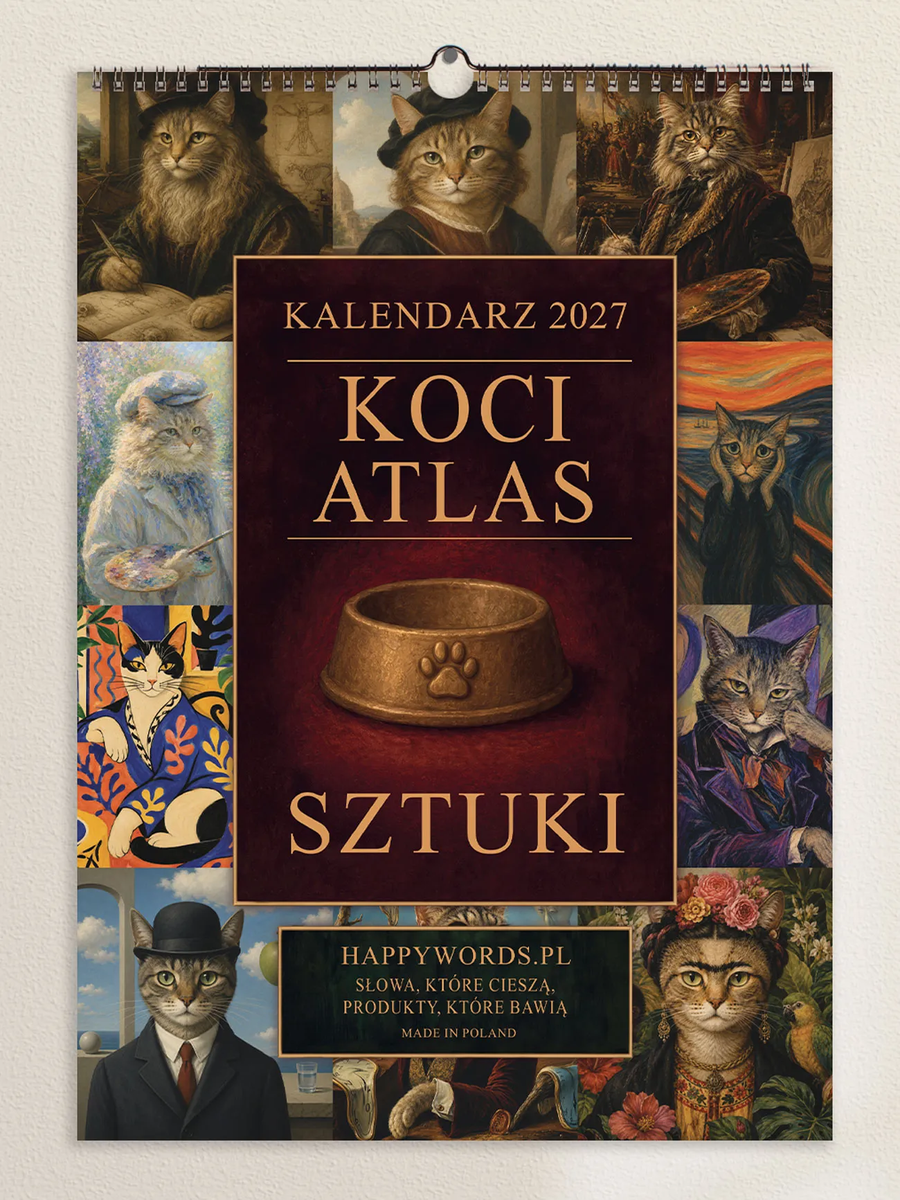 Kalendarz ścienny KOCI ATLAS SZTUKI 2027
